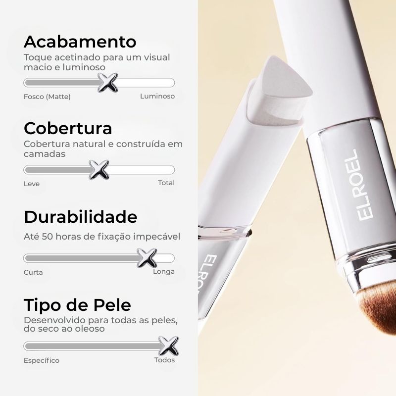 Elroel™ | Bastão Inteligente 2 em 1 com Tom Adaptável e Cobertura Impecável