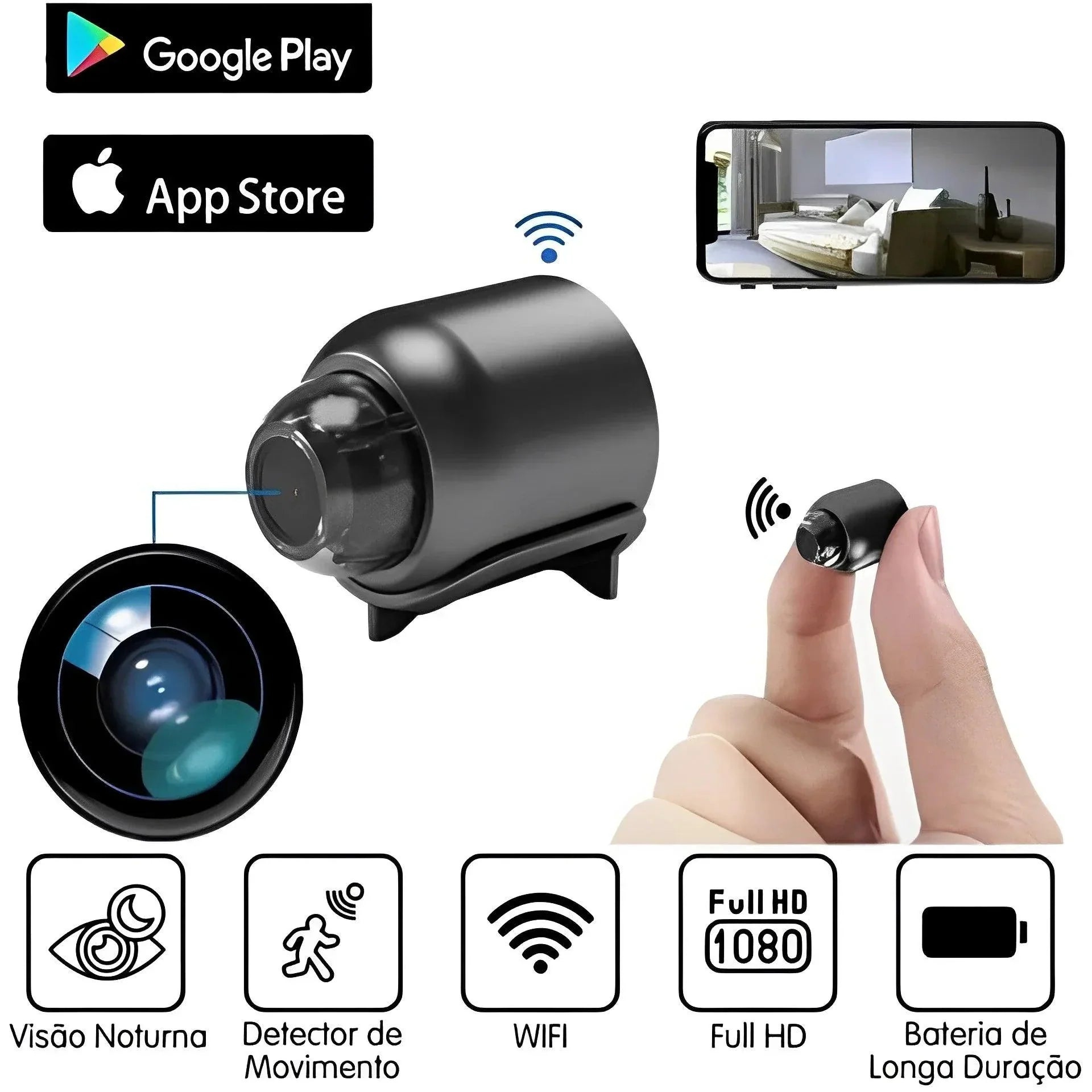 (ÚLTIMAS UNIDADES) Mini Câmera Sem Fio - Tec X - Letuzza