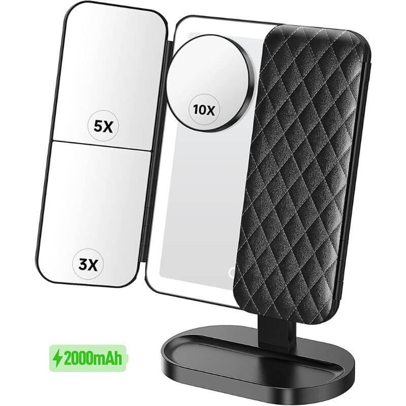 Trifold© | Espelho Inteligente com LED e Zoom Reclinável